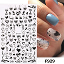 3D Bunny Nail Art Sticker Decals Decorations Easter Egg Design Cute Cartoon Rabbit Flower Nail Stickers Sliders for Manicure