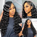 230% Loose Deep Wave Wig 13X6 Lace Frontal Human Hair Wigs Deep Curly 13x4 Transparent Lace Frontal Wigs For Women