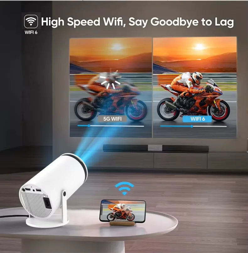 Projector hy300 MAX PRO 4K android11 double wifi6 260ansi ARM Cortex-A53 bt5.0 1080p 1280*720p home cinema Manatech SWD1553 T8