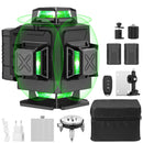 16 Lines 4D Laser Level 12 Lines 3D level 360 ° selflifting Horizontal and Vertical Cross Super power Green Laser Beams