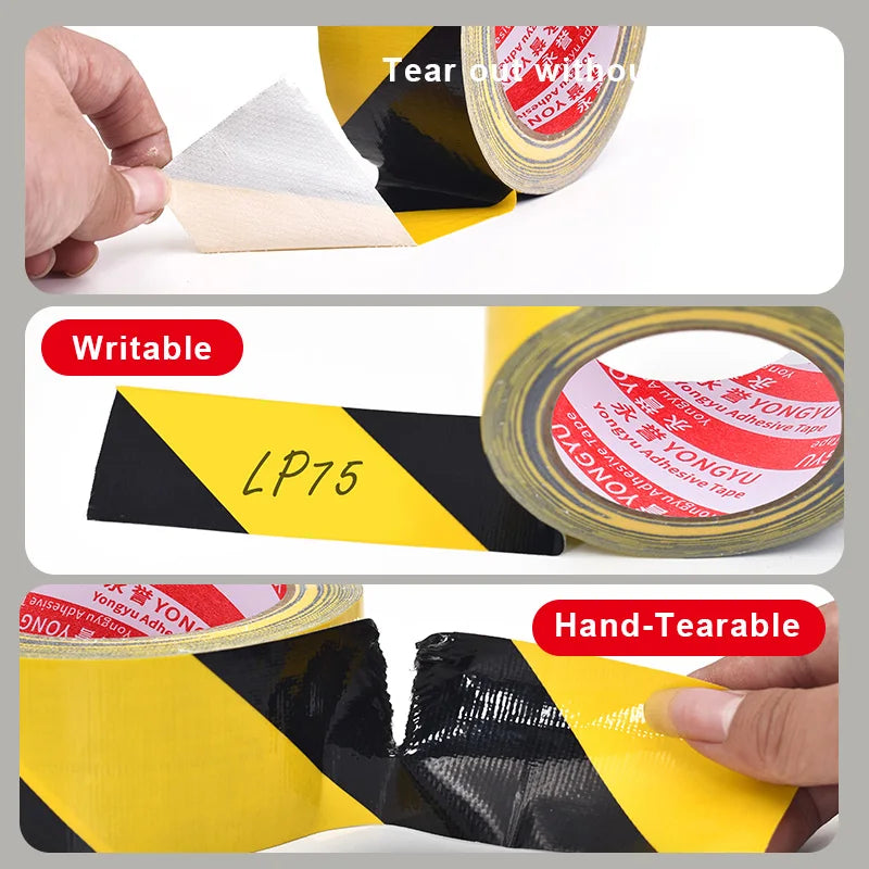 Yellow black warning tape Marking Safety Soft PVC Strong Adhesive Grip tape For Factory Warehouse Stairs warning stickers