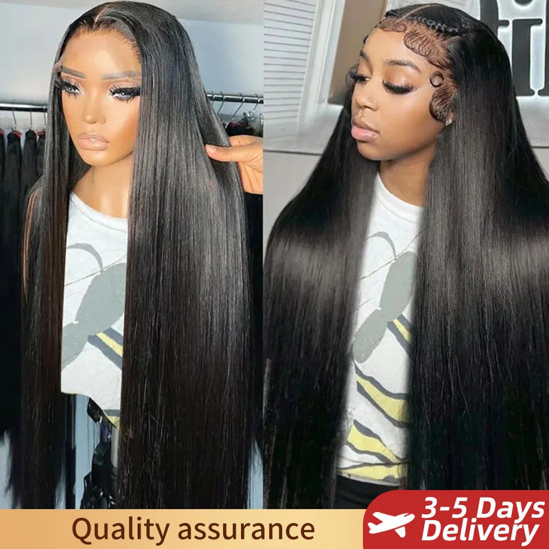 Tuneful Silky Straight 13x6 13x4 HD Lace Front Human Hair Wigs Peruvian Pre Plucked HD Transparent Lace Frontal Wigs For Women