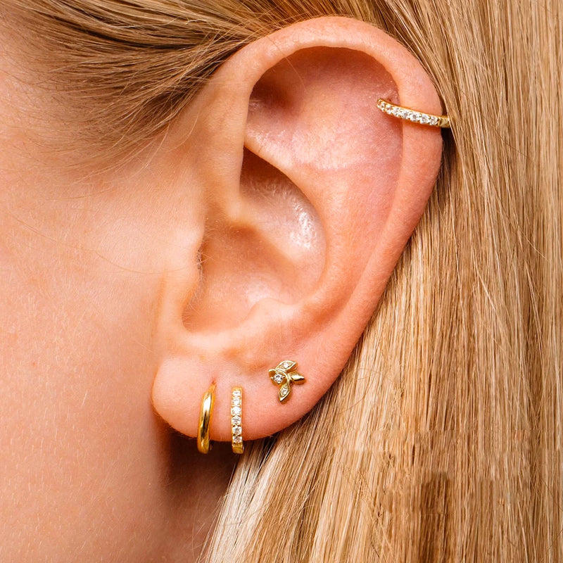 1/3Pairs Maria Minimalist Hoop Earrings for Women Men Bohemia Cute Stainless Steel Tiny Zircon Piercing Ear Rings Trendy Jewelry
