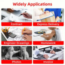 4 rolls of A4 thermal printing paper 210mm semi-gloss paper suitable for office school home use portable printer compatible