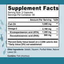 Omega 3 Fish Oil - Benefits The Cardiovascular System, Cognitive Function, and Learning Ability - 120 Capsules