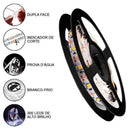 5m Roll Double Sided Led Tape 3528 Cold White To Proof D'agua Home Decoration Modern-IMMEDIATE SHIP TO ALL BRAZIL