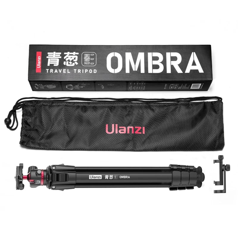 Ulanzi OMBRA Travel Tripod Aluminum Alloy Metal Outdoor Smartphone DSLR Camera Tripod Monopod With Arca Swiss Plate Ball Head