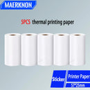 Mini Printer Paper Non-adhesive Thermal Paper 57mm Label Sticker Pocket Printer Kids Instant Photo Inkless Printing Rolls Paper