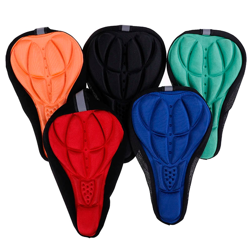 4 Colors MTB Mountain Bike Cycling Thickened Extra Comfort Ultra Soft Silicone 3D Gel Pad Cushion Cover Bicycle Saddle Seat