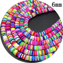 400pcs/Lot 3/4/5/6mm 16inch Round Slice Clay Beads Spacer Beads Polymer Clay Beads For Jewelry Making DIY Handmade Accessories