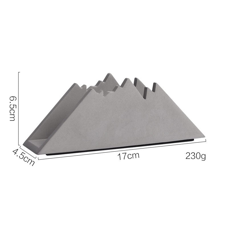 Nordic Home Snow Mountain Shaped Cement Table Napkin Holder Tissue Holder Tissue Clip For Desktop Decoration кольцо для салфеток