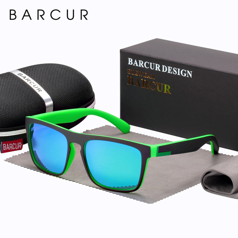BARCUR NEW Polarized Sunglasses Men Driving Shades Male Sun Glasses For Men Oculos de sol