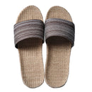 Suihyung Summer Women Linen Slippers New Color Stripe Belt Indoor Shoes Home Open Toe Slip On Lovers Casual Flax Slides Sandals