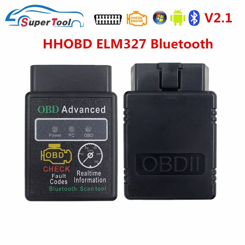 OBD2 Auto Scanner ELM327 Bluetooth/WIFI V1.5 OBDII ELM 327 BT/WI-FI 1.5 HHOBD HH OBD ELM327 Bluetooth 5.1/1.5 ELM 327 Switch On