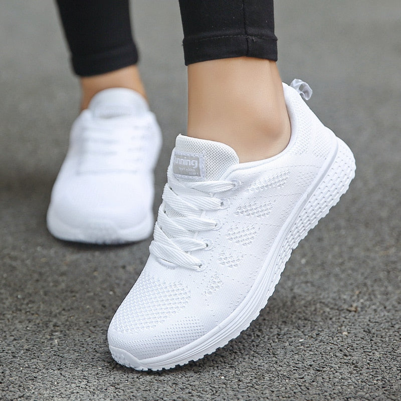 Women&#39;s Sports Shoes Fashion Breathable Walking Mesh Flat Shoes Women&#39;s Sneakers For Women 2021 Tennis Female Women Casual Shoes