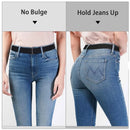 8 Styles No Show Women Stretch Belt Invisible Elastic Web Strap Belt with Flat Buckle for Jeans Pants Dresses