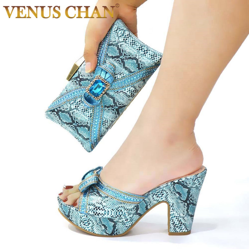 Sexy Style Nigerian Shoe and Bag Set 2020 Fashion African Party Shoes and Bag Shoes with Matching Bags Party Shoes in Fuchsia