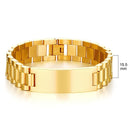 Vnox Gold Tone Stainless Steel Mens ID Bracelets Free Engraving Laser Name Date Customize Gift