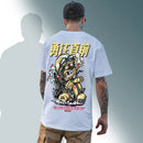 UPRISING Street fashion brand traffic accident T-shirt motorcycle afraid of hip-hop personality European and American cartoon