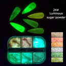 6 Grid Snow Crystal Nail Glitter Powder Sparkly Ice Chrome Flakes Reflective Thin Sequins Autumn Winter Nail Art Decoration LAXR