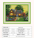 Leisurely Cabin House Scenery Patterns Counted 11CT 14CT Cross Stitch Sets DIY Cross-stitch Kit Embroidery Needlework Home Decor