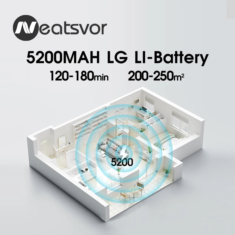 NEATSVOR x520 Robot 6000pa 5200 MAh Regular Automatic Charging For Sweeping and Mopping Smart Home