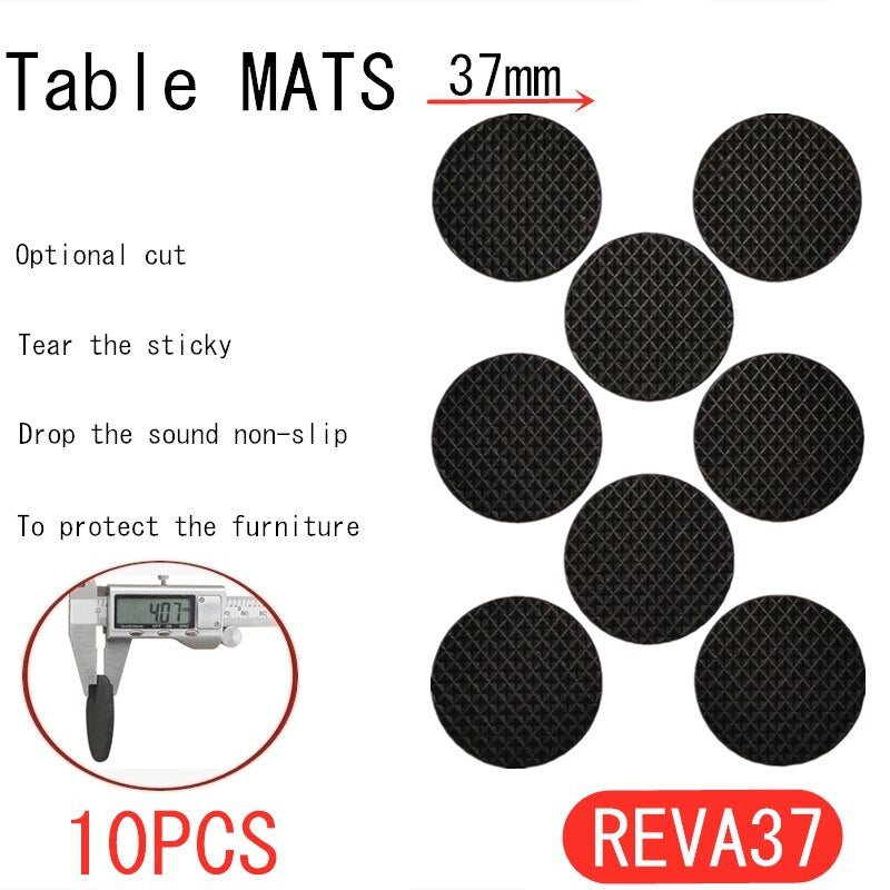 Self Adhesive Furniture Leg Feet Rug Felt Pads Anti Slip Mat Bumper Damper for Chair Table Protector Hardware Round Square Black