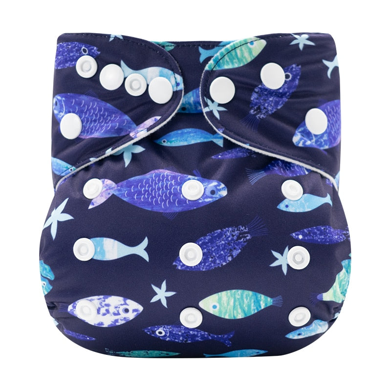 [Mumsbest] Washable Baby Coth Diaper Kids Panties Ecological Reusable  Unisex MCN Boys Girls Pocket Nappy Cover 3-15kg 3-15KG