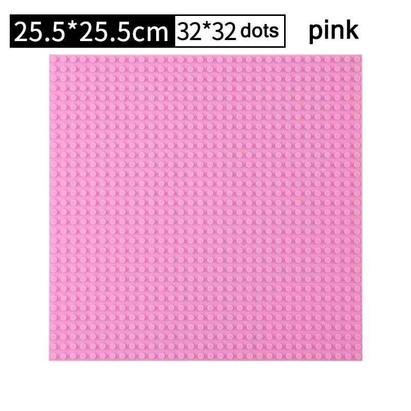 32*32 Dots Plastic Blocks Base Plates 50*50 Pink Compatible Big Brand City Classic Toys Mini Building Bricks Baseplates for Kids