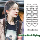 200Pcs 8/10mm Gold Silver Opening Hair Ring Dreadlock Bead Cuff Clip Braid Styling Tools Hoop Circle Accessories For Women Girls