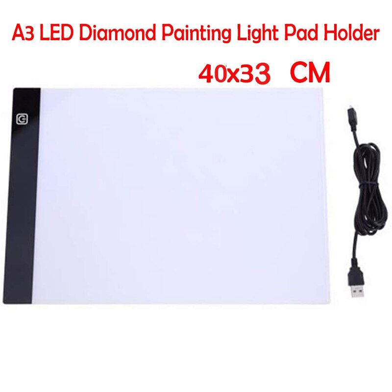 A2/A3/A4/A5 Size Three Level Dimmable Led Light Pad,Tablet Eye Protection for Diamond Painting Embroidery Tools Accessories