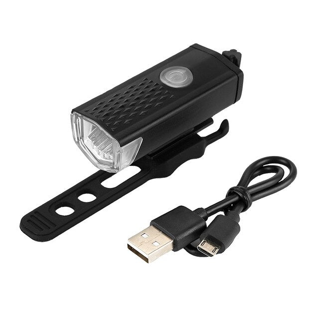 Bike Bicycle Light USB LED Rechargeable Set Mountain Cycle Front Back Headlight Lamp Flashlight