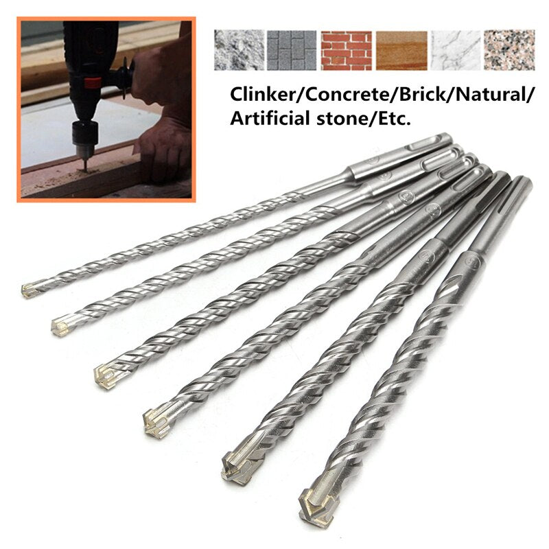 160mm Electric Hammer Drill Bits 5/6/8/10/12/14/16mm Cross Type Tungsten Steel Alloy SDS Plus For Masonry Concrete Rock Stone