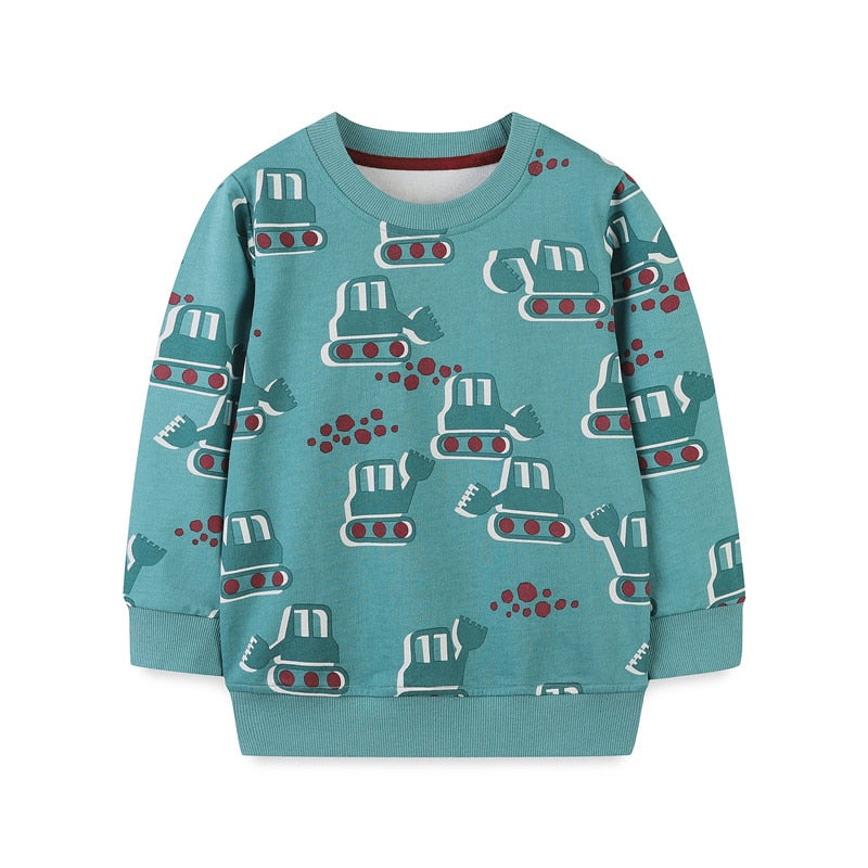 Boys Clothing Cotton Sweatshirts for Autumn Winter Tops Children Hoody Shirts Cartoon Printed Kids Sport Sweaters Boys Girl