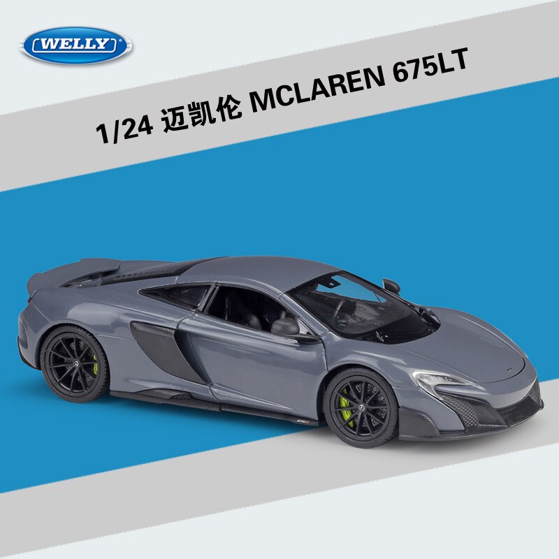 WELLY 1:24 MCLAREN 675LT alloy car model crafts decoration collection toy tools gift