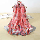 180*90cm Luxury Brand Spring Autumn New Silk Scarf Women Shawl Fashion Soft Poncho Chiffon Hijab Foulard Muffler Bandanna Pareo