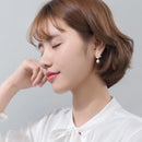 Modian Authentic 925 Sterling Silver Pearl Flower Shape Earring for Women Luxury Gold Color Hoop Earring Fine Jewelry Brincos