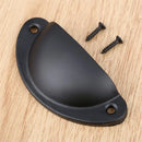 DRELD 1Pcs 65mm Antique Brass Shell Pull Retro Metal Cabinet Furniture Handles Kitchen Cabinet Drawer Furniture Knobs Hardware