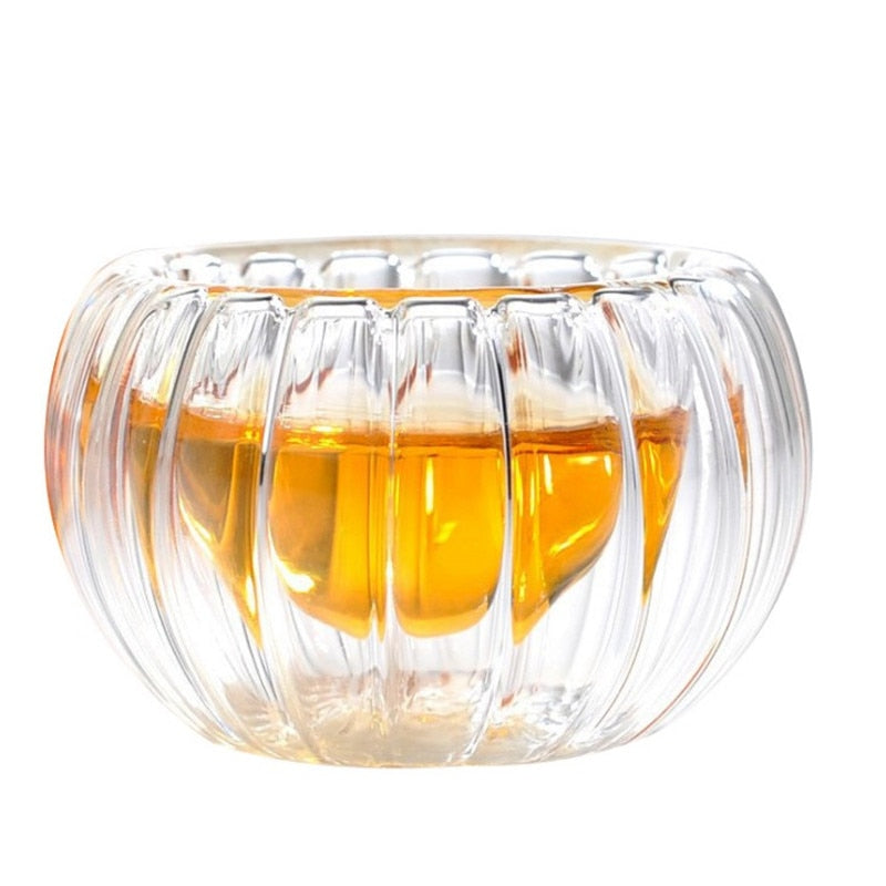 600ml Punpkin Pattern Heat-resistant Glass Teapot With Strainer Filter Teapot Can be Heated Water Tea Pot Drinkware