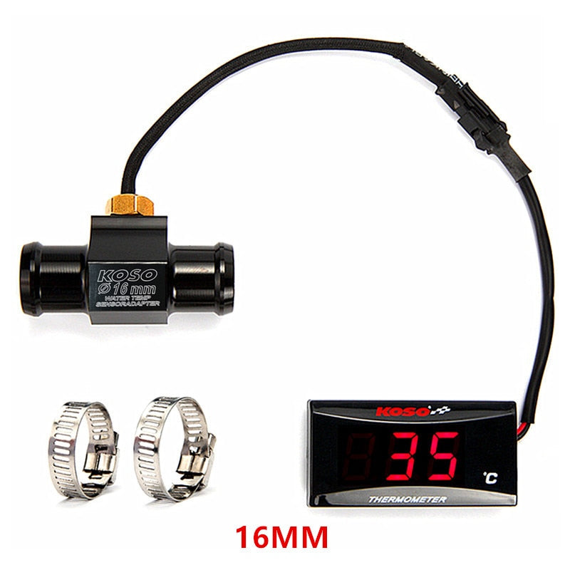 Motorcycle KOSO Water Temperature Mini Meter For XMAX250 300 NMAX CB 400 CB500X Sensor thermomete Temp gauges Scooter Racing