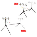 Lixada Adjustable Retractable Carp Fishing Rod Pod Stand Holder Fishing Pole Pod Stand with Bite Alarms Swingers Indicators Kit