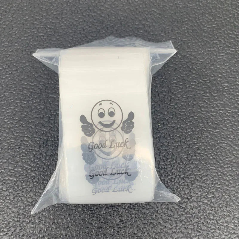 100pcs/pack  4*6cm 5/8mm Smile Pictures OPP Ziplock Bag ZIP Bag Plastic Sealed Bags Waterproof  Jewelry Packing Display