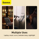 Baseus Led Desk Lamp Clip-On Night Light Reading Computer Keyboard illuminated Eye Protection Lamp With USB Charging For Bedroom