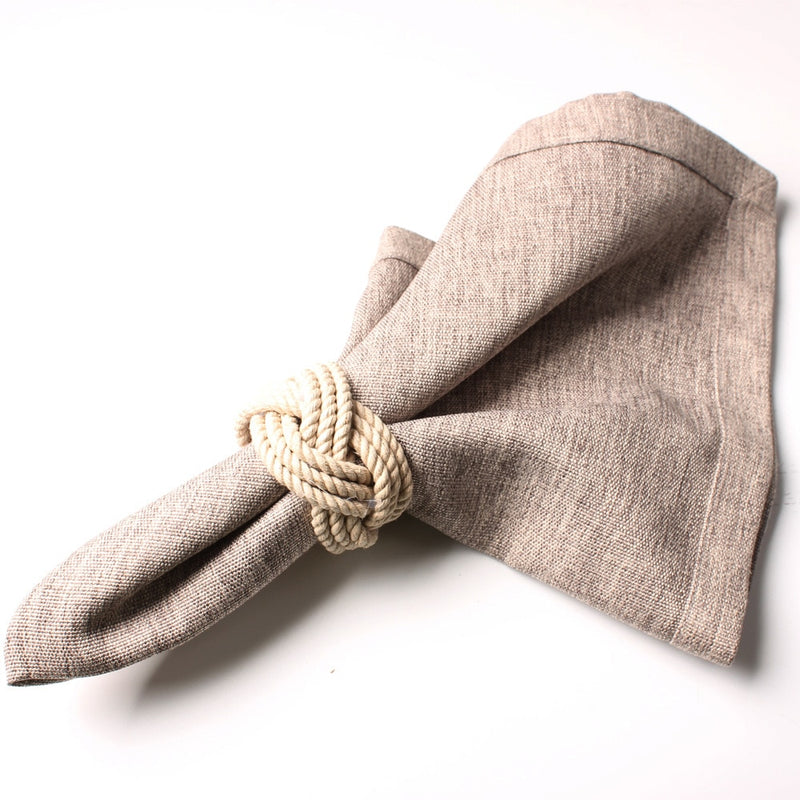 10pcs Model room natural jute napkin ring rope woven napkin buckle linen rope napkin ring