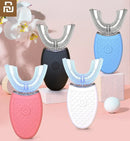 360 Degree Fully Automatic Adult U-shaped Electric Toothbrush Ultrasonic Whitening IPX7 Waterproof Food Grade Silicone