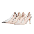 Classic Women Pumps Paillette Leather Low High Heels Shoes Women Fashion Stiletto 6cm Thin Heels Women Sexy Pumps