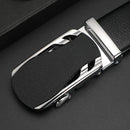 CEXIKA Men Automatic Buckle Belt Custom Engraved Name Logo Genuine Leather Waist Belts for Jeans Father's Day Personalized Gift