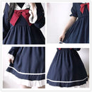 Summer Short Sleeve Gothic Lolita Dress Harajuku Street Fashion Cross Cosplay Female Bow Dress Japanese Soft Sister Style Dress