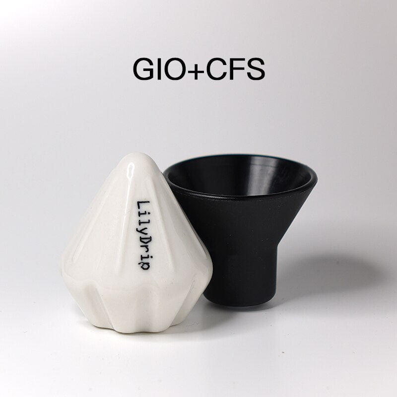 Lilydrip Coffee Filter Transformer Ceramic Pour Over Coffee Maker Set Improves Drip Flow Rate Coffee Accessories For Coffee Bar