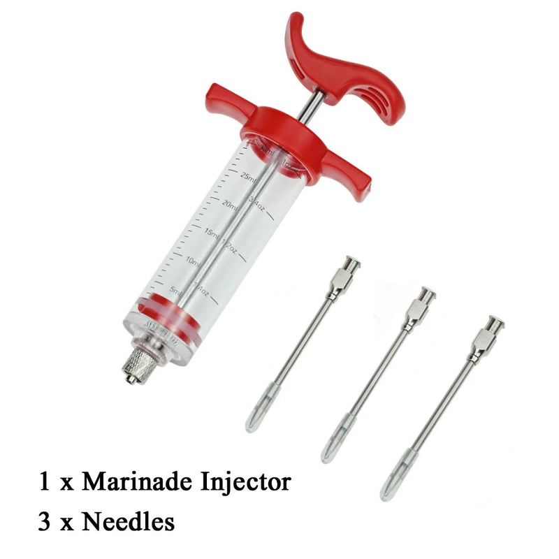 Hot Selling BBQ Meat Syringe Marinade Injector Turkey Chicken Flavor Syringe Kitchen Cooking Syinge Accessories